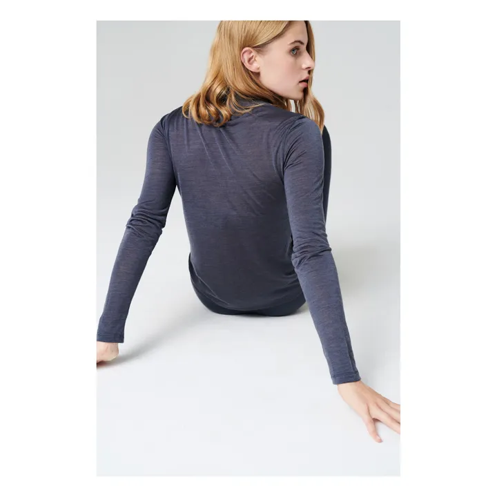 Daili Tencel Merino Wool Jumper  | Dark grey- Product image n°2