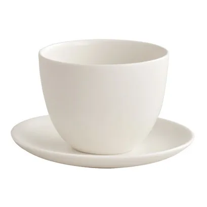 Kinto White Pebble Porcelain Cup And Saucer