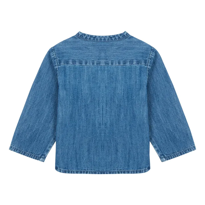 Chambray Matt Kurta Shirt | Denim blue- Product image n°2