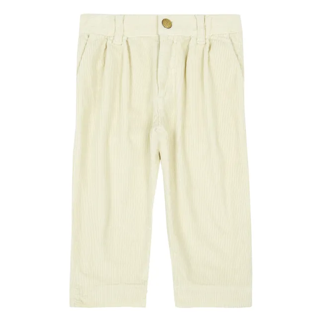 Pantalón de terciopelo Lucy | Blanco Roto