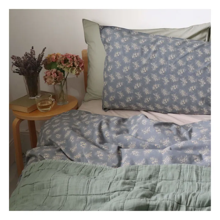 Cotton Pillowcase  | Soft Teal Blue- Product image n°1