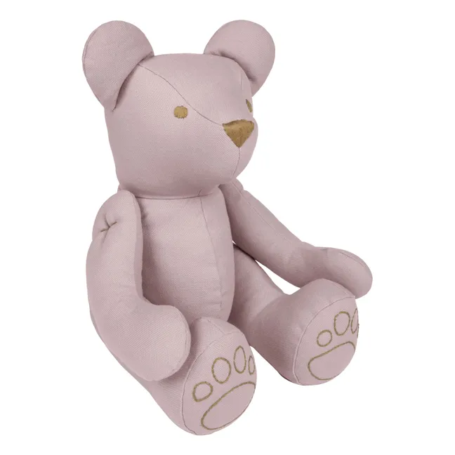 Ours Ted Bear en canvas de coton bio | Dusty Pink S007