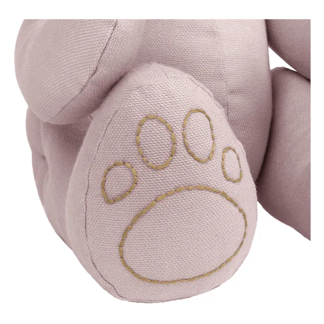 Orso in tela di cotone biologico | Dusty Pink S007