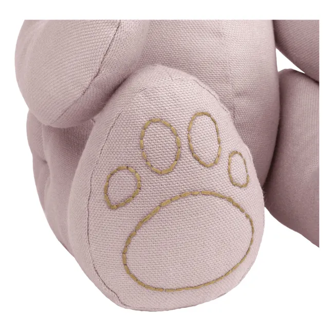 Ours Ted Bear en canvas de coton bio | Dusty Pink S007