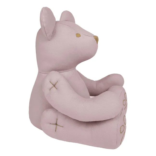 Ours Ted Bear en canvas de coton bio | Dusty Pink S007