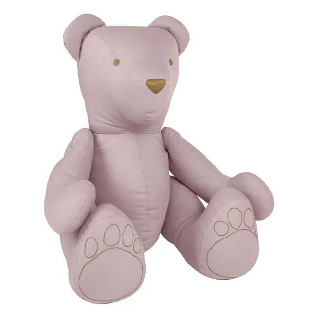 Ours Ted Bear en canvas de coton bio | Dusty Pink S007