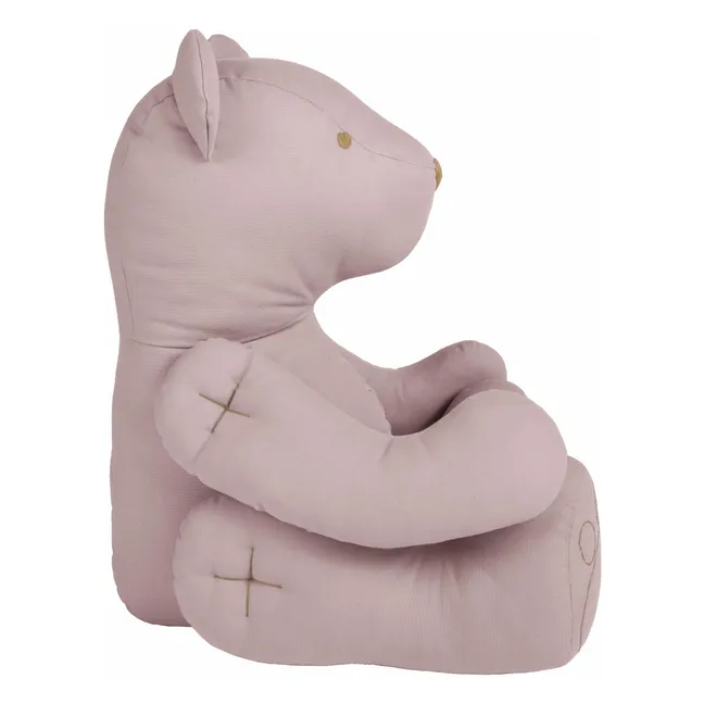 Orso in tela di cotone biologico | Dusty Pink S007