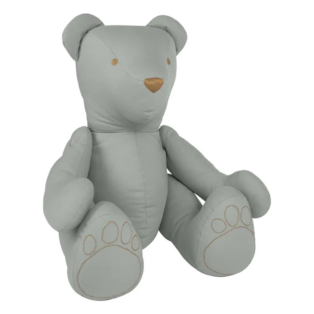 Ours Ted Bear en canvas de coton bio | Silver Grey S019