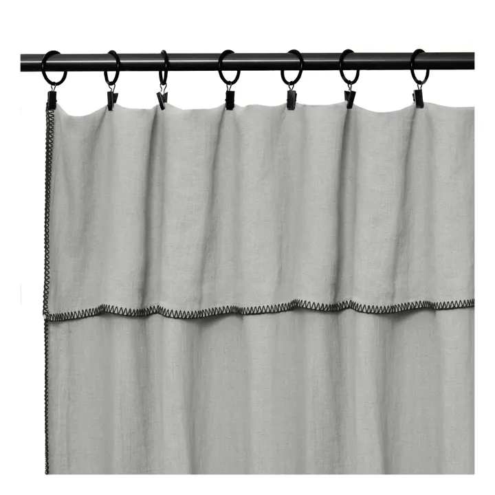 Cortina de lino lavado | Gris graphite- Imagen del producto n°0