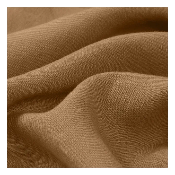 Fodera da cuscino in lino lavato | Nocciola- Immagine del prodotto n°1