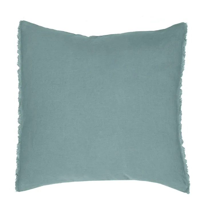 Funda de cojín de lino lavado | Azul cielo- Imagen del producto n°0