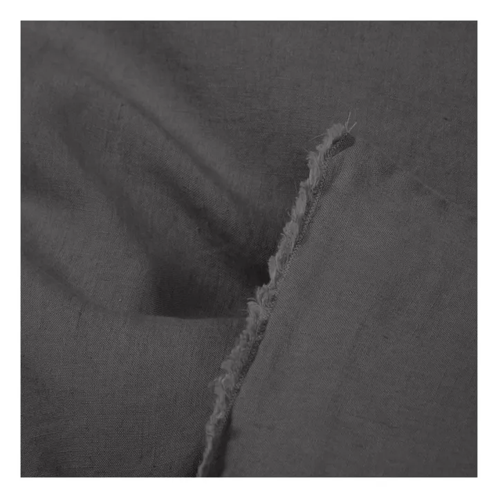 Fodera d'edredone in lino lavato | Carbone- Immagine del prodotto n°1
