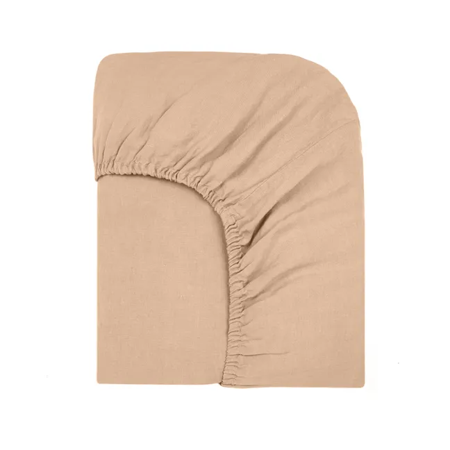 Drap-housse en lin lavé | Vieux Rose