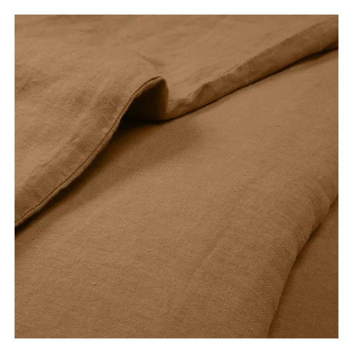 Bettbezug aus Leinen | Haselnussbraun- Produktbild Nr. 2