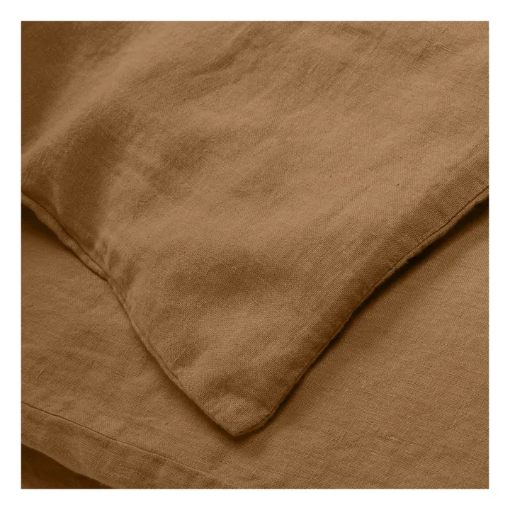 Bettbezug aus Leinen | Haselnussbraun- Produktbild Nr. 1