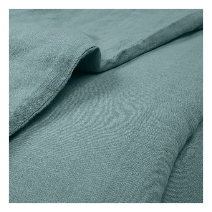 Fodera da piumone in lino lavato | Blu cielo- Immagine del prodotto n°2