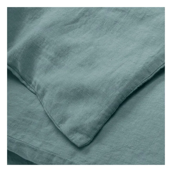 Fodera da piumone in lino lavato | Blu cielo- Immagine del prodotto n°1