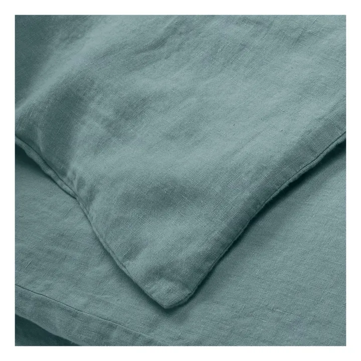 Housse de couette en lin lavé | Bleu horizon- Image produit n°1