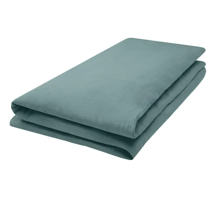 Housse de couette en lin lavé | Bleu horizon- Image produit n°0
