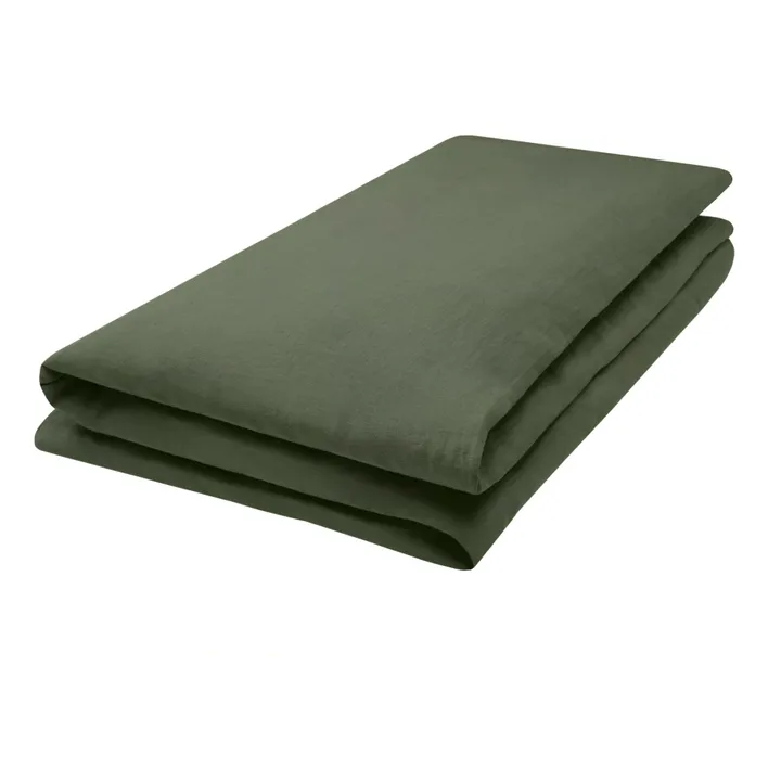 Washed Linen Duvet Cover | Khaki- Product image n°0