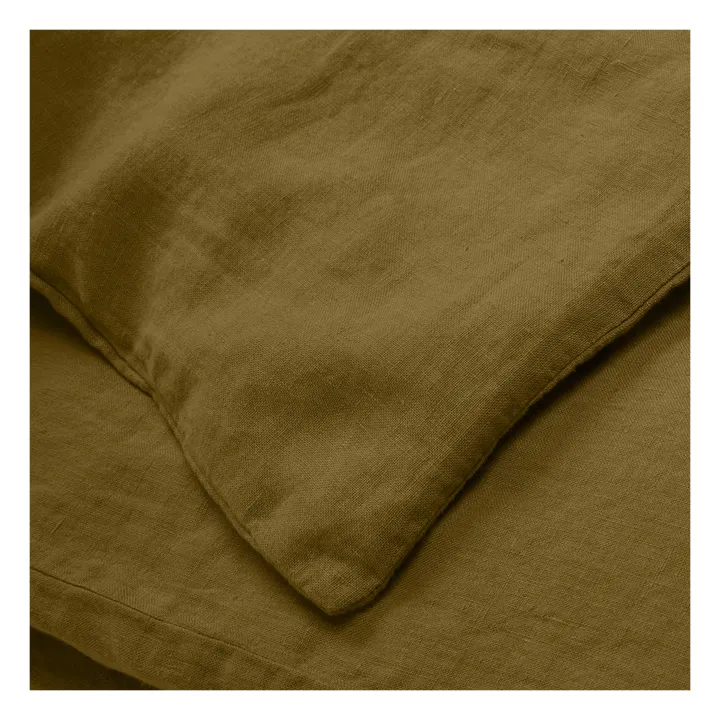 Fodera da piumone in lino lavato | Bronzo- Immagine del prodotto n°1