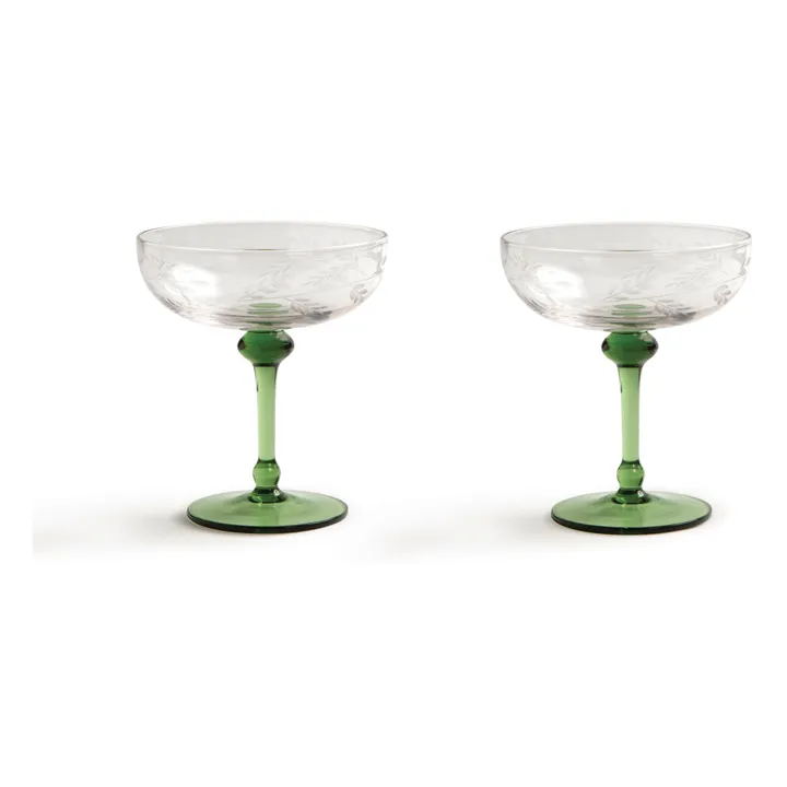 Coupe Floral - Set de 2 | Vert- Image produit n°0