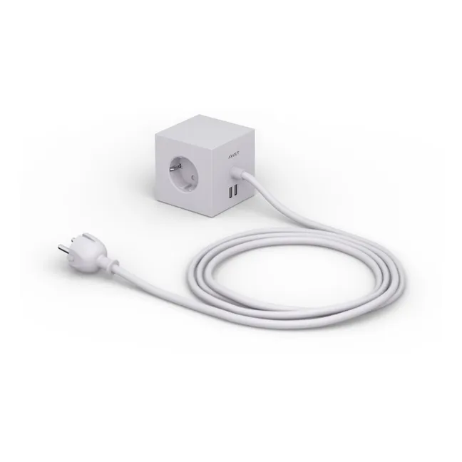 Verlängerungskabel Square 1 mit USB Kabel | Grau
