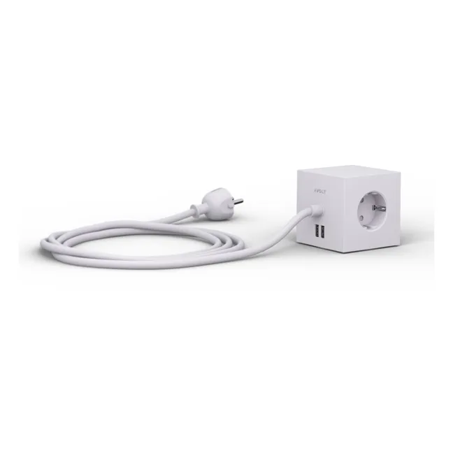 Verlängerungskabel Square 1 mit USB Kabel | Grau