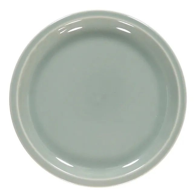 Assiette plate en céramique Cantine | Gris oxydé