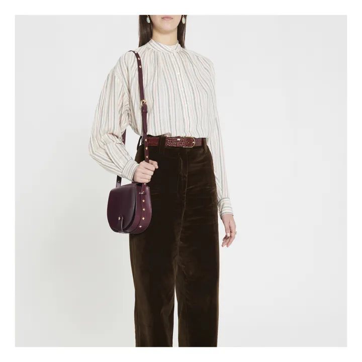 Mamour Leather Bag | Burgundy- Product image n°3