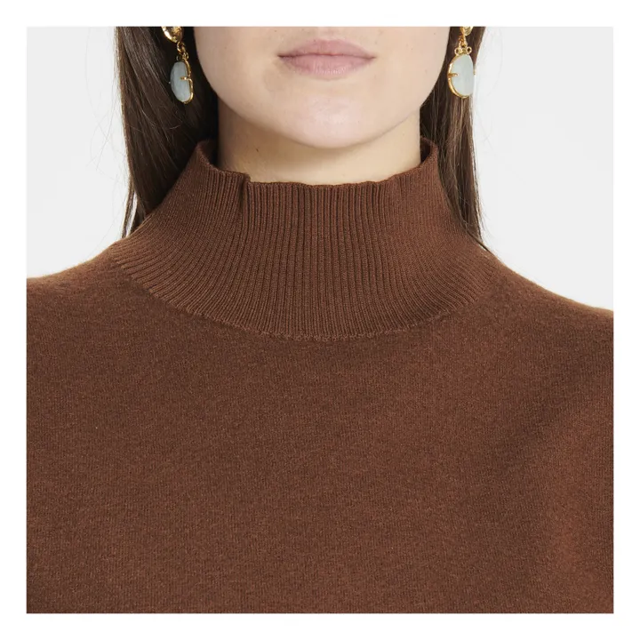 Pullover aus Wolle -Damenkollektion | Braun- Produktbild Nr. 2