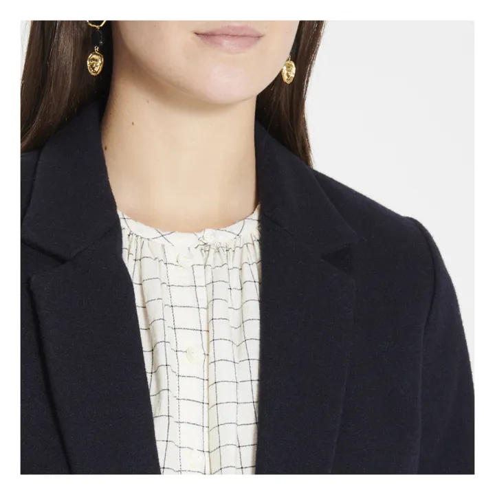 Sessùn Hello Doll Wool Coat Navy blue Smallable