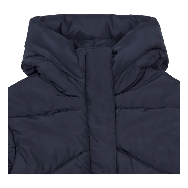 Hooded Down Jacket | Navy blue- Product image n°1