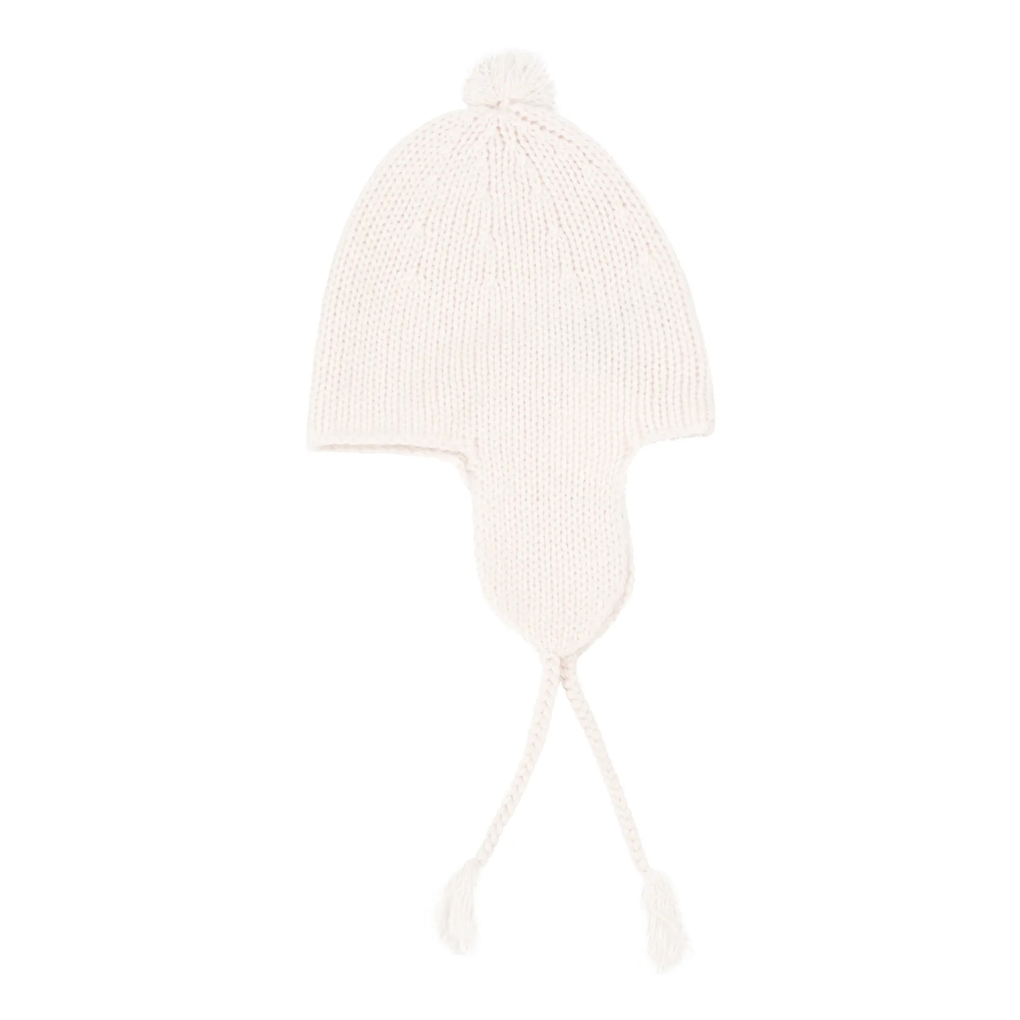 Bonpoint Unisex Pale Pink Cashmere Pompom Beanie