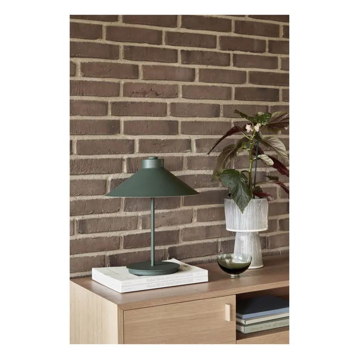 Metal Table Lamp | Dark green- Product image n°1