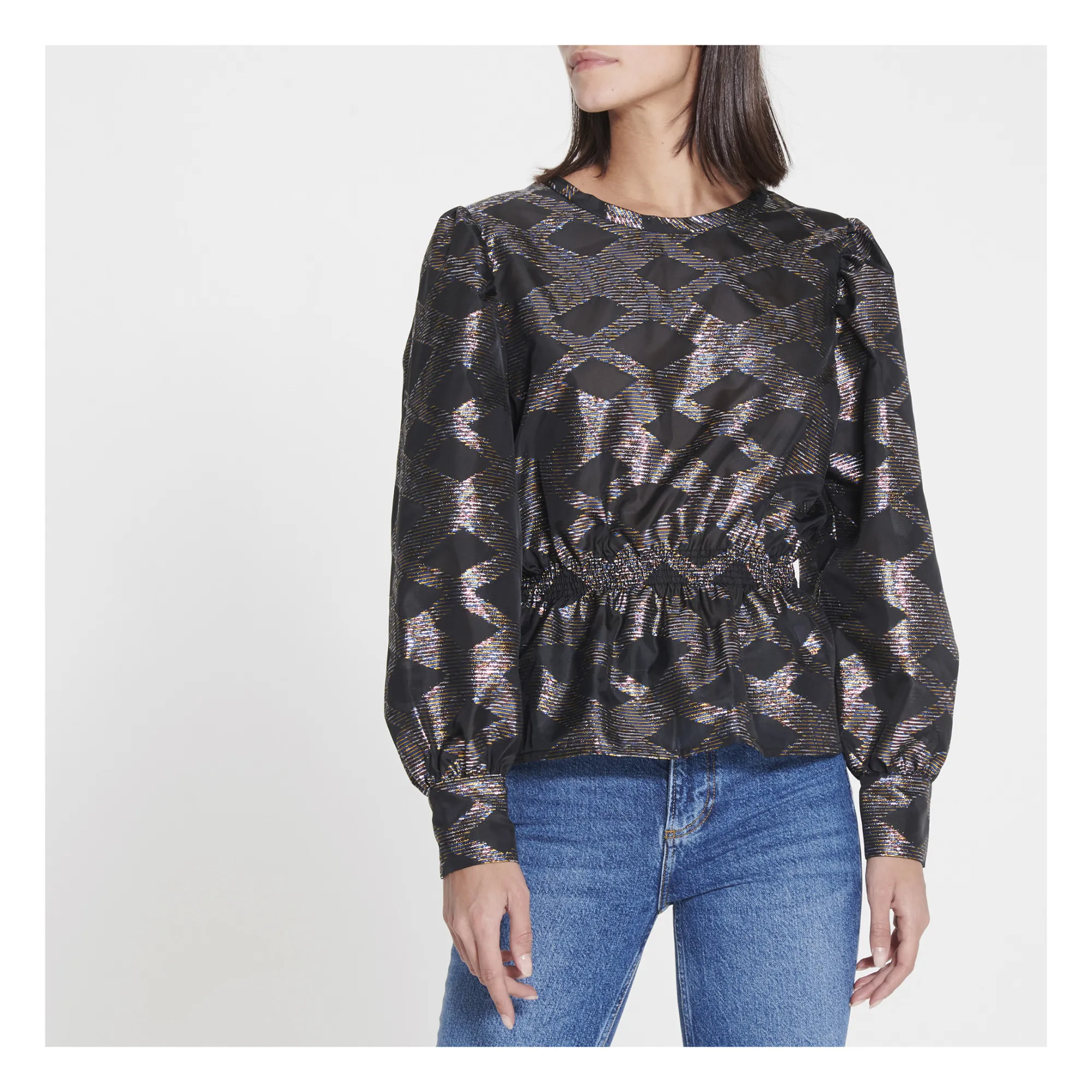 Chloé Stora Black Beirut Lurex Blouse