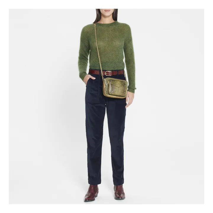 Jersey Liz de lana de Mohair | Verde oliva- Imagen del producto n°2
