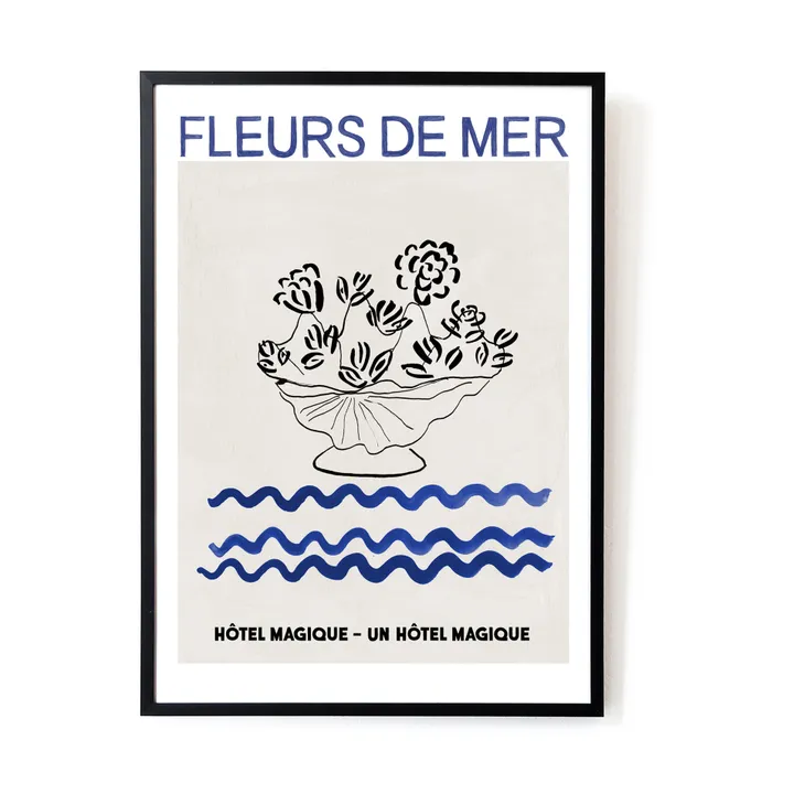 Poster A3 Fleurs de Mer | Blu- Immagine del prodotto n°0