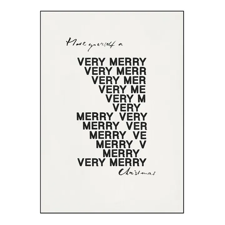 Carta y sobre Verry merry | Negro- Imagen del producto n°0