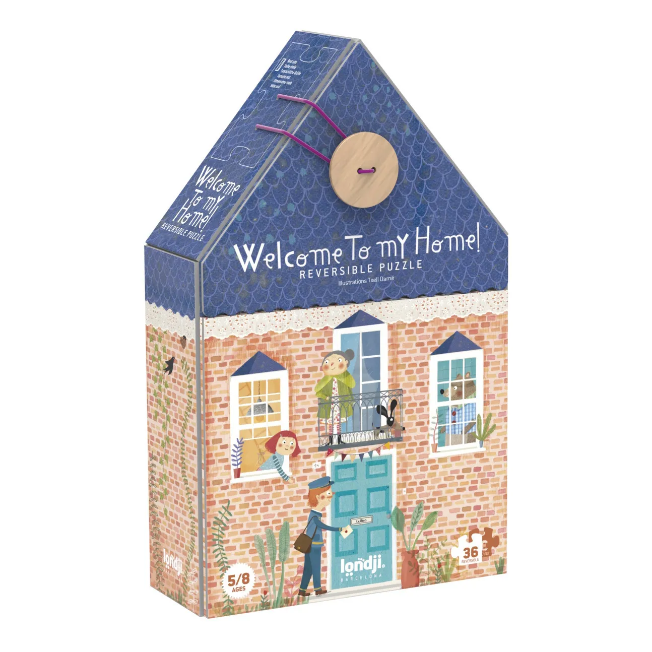 Londji Multicoloured Double-Sided Welcome To My Home Puzzle - 36 Pieces