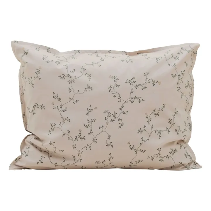 Taie d'oreiller Botany en percale de coton | Vert- Image produit n°0