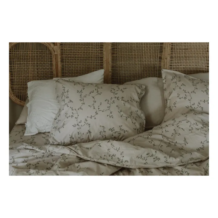 Juego ropa de cama Botany en algodón percal | Verde- Imagen del producto n°1
