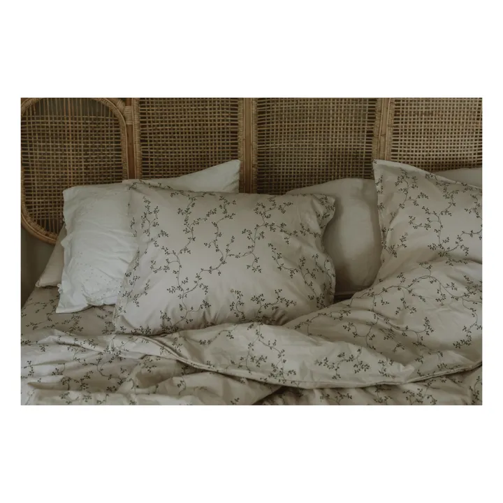 Parure de lit Botany en percale de coton | Vert- Image produit n°1