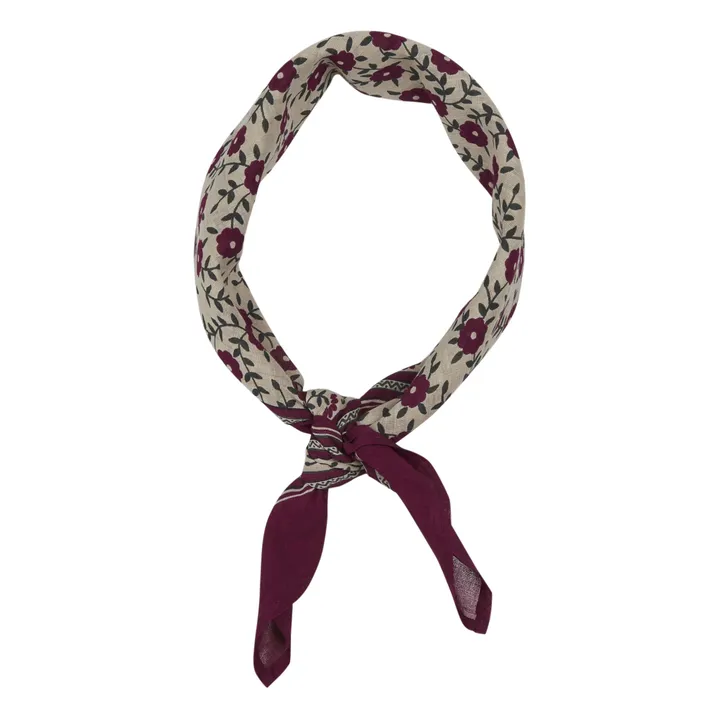 Floral Scarf | Plum- Product image n°1