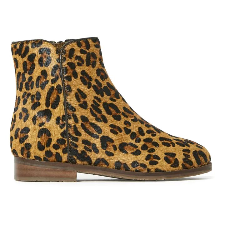 Leopard Lucia Boots | Camel- Product image n°0