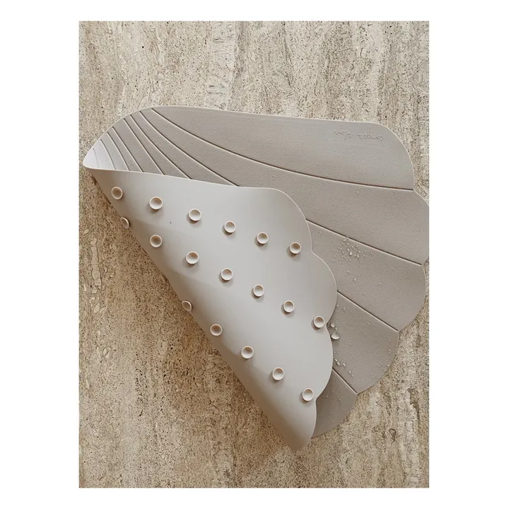 Clam Anti-Slip Silicone Bath Mat | Grey- Product image n°2