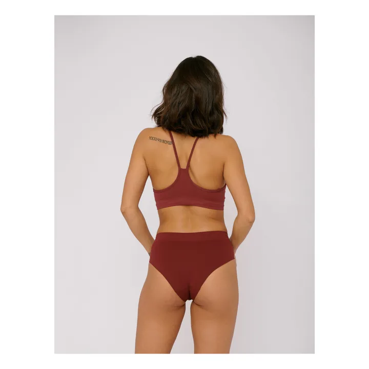 Silver Tech Active Crop Top  | Burgundy- Product image n°3