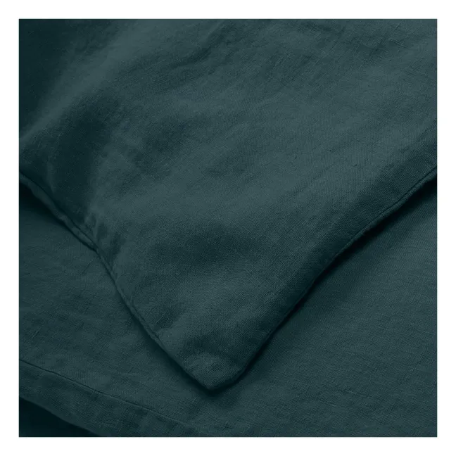 Washed linen duvet cover | Faded Blue