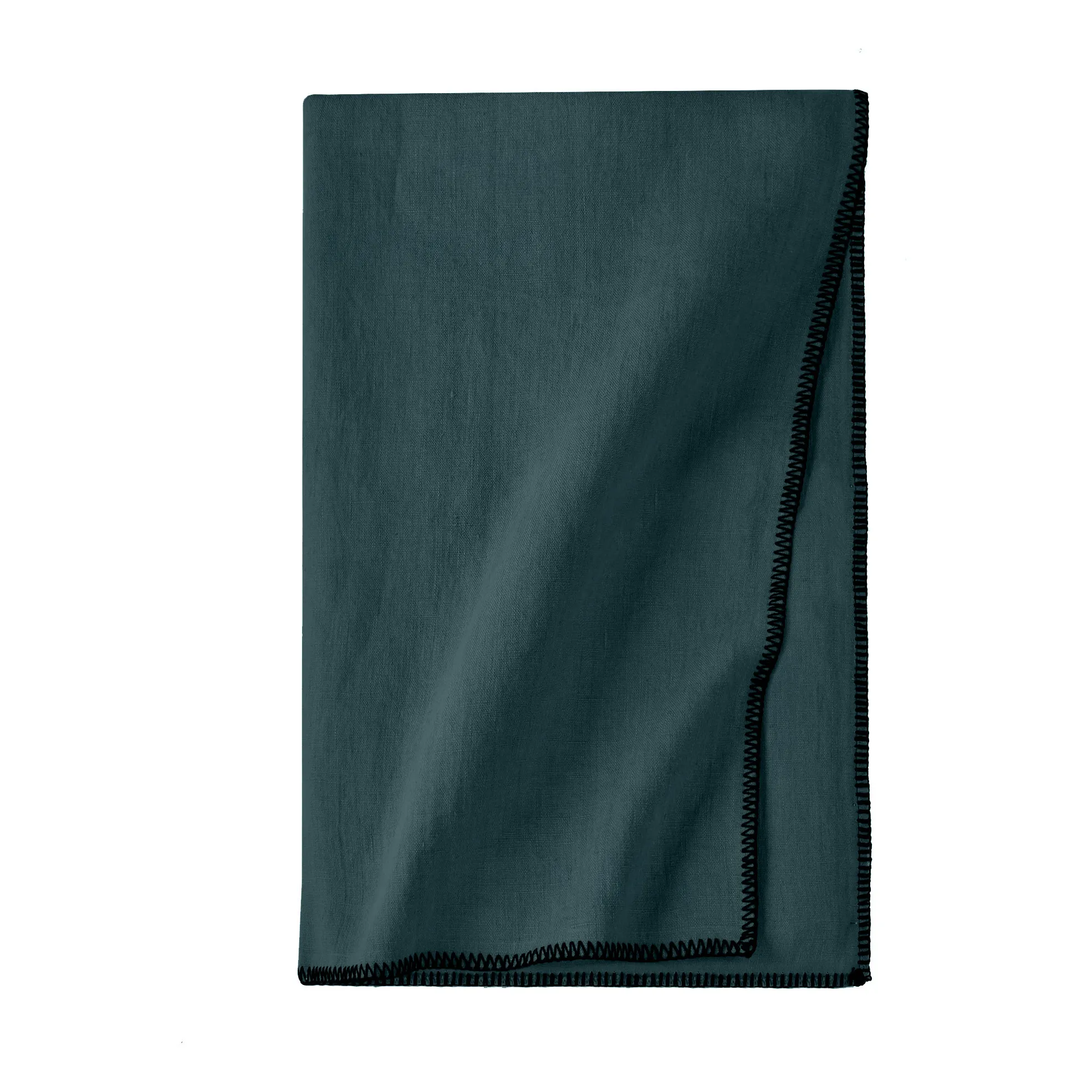 Communauté De Biens Faded Blue Oversewn Washed Linen Tablecloth