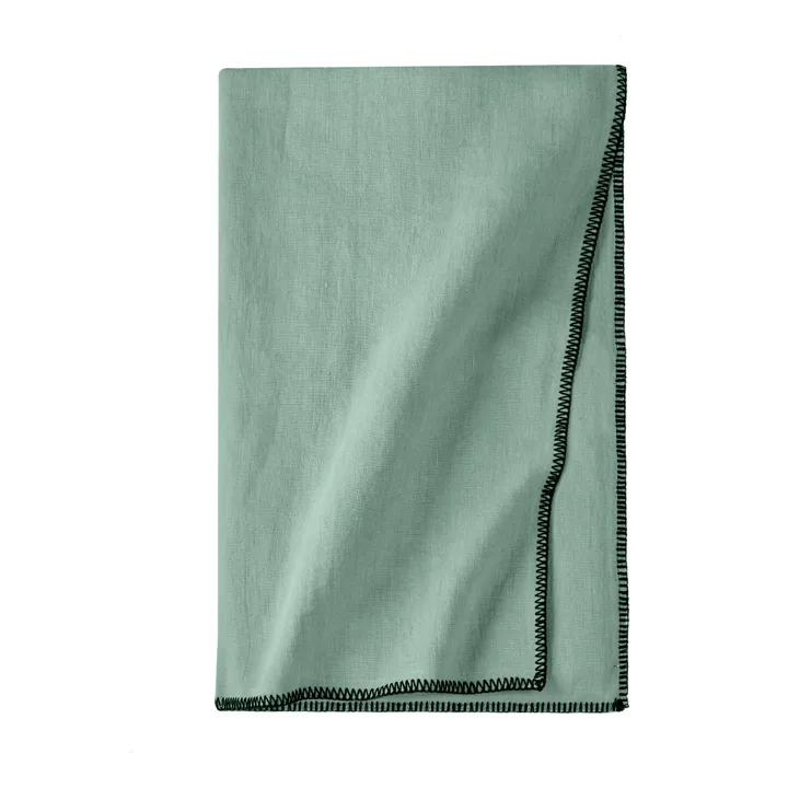 Nappe en Lin lavé-surfilée | Sauge- Image produit n°0